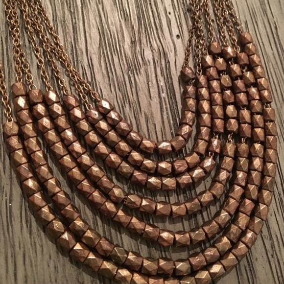 Anthropologie Jewelry - New Anthropologie Copper layer Necklace in gift bag